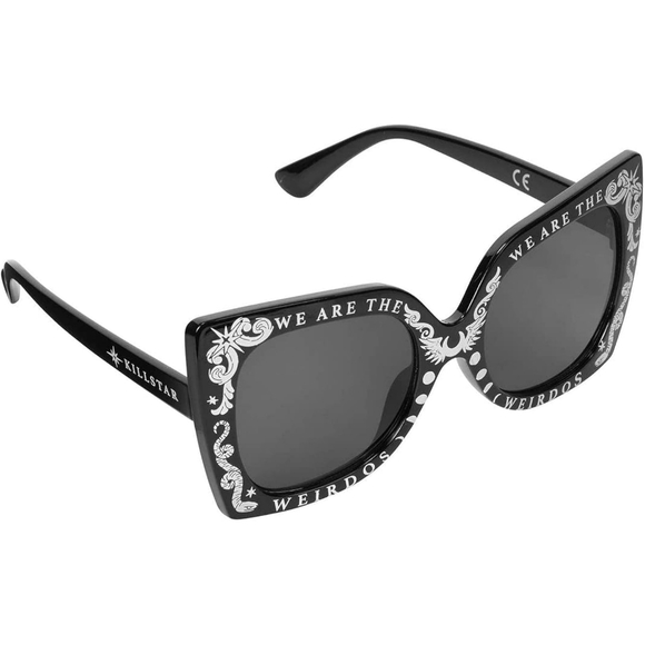 Killstar ✦ We Are The Weirdos Oversized Gothic Sunglasses ✦ Black OS NWT - Picture 5 of 7